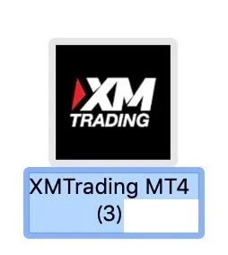 名前を「XMTrading MT4 (3)」に変えた MT4