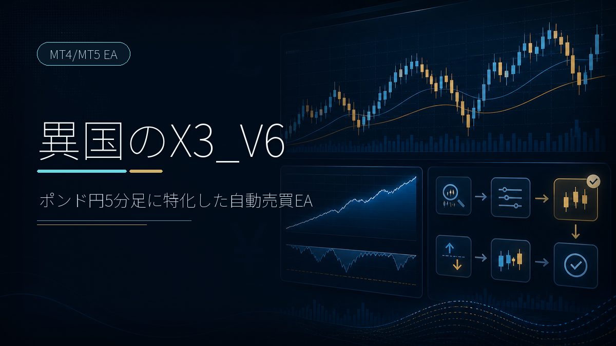 【異国のX3_V6】ポンド円5分足に特化したEAの実力とは?バックテスト・設定・注意点を徹底解説